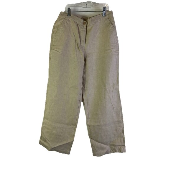 Vintage 90s L.L. Bean Linen Flowy Gauzy Pants Lagenlook - Picture 1 of 9
